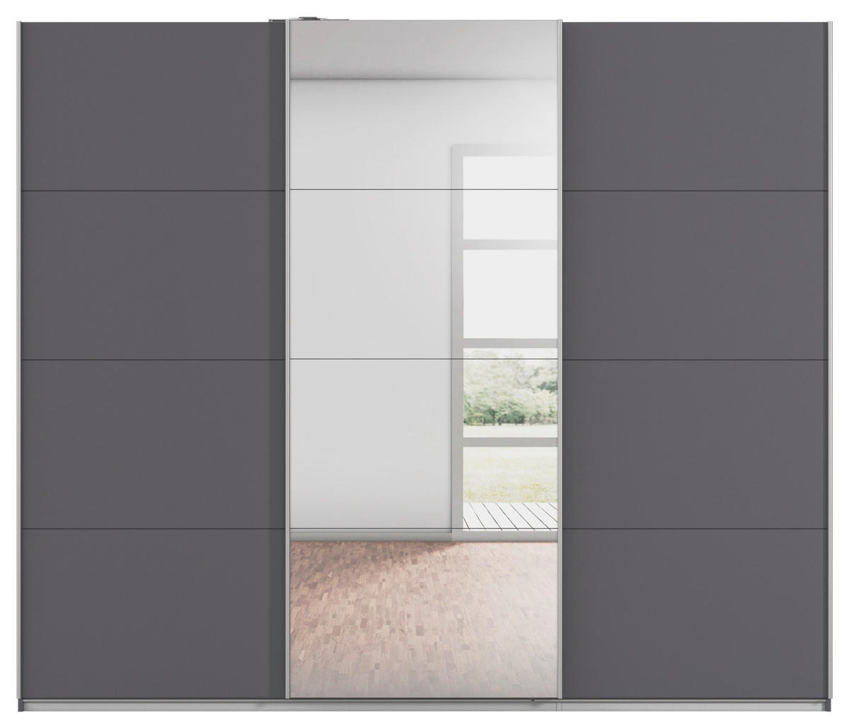 Kleiderschrank Kulmbach grau B/H/T: ca. 271x229x62 cm Kulmbach - Alu/grau (271,00/229,00/62,00cm)