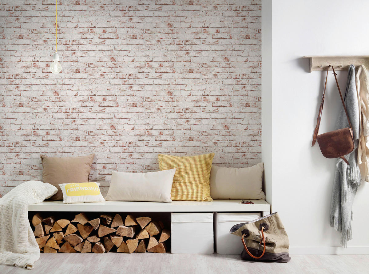 A.S.Creation Vliestapete Best of Wood`n Stone 2nd Edition Steine rot B/L: ca. 53x1005 cm Best of Wood`n Stone 2nd Edition - rot (53,00/1005,00cm) - A.S.Creation