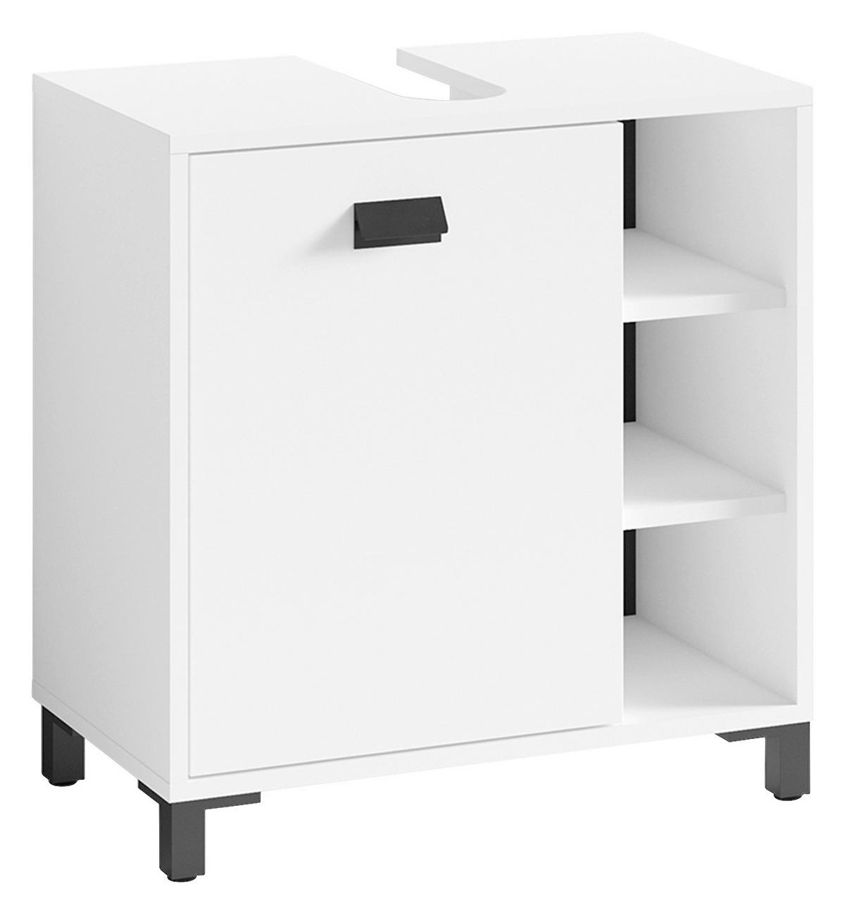 Waschbeckenunterschrank WELLNESS weiß B/H/T: ca. 60x62x34 cm WELLNESS - weiß (60,00/62,00/34,00cm) - byLIVING