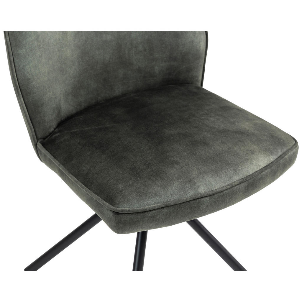 Thumbnail - Stuhl Mailand moosgrün Microfaser B/H/T: ca. 53x89x64 cm