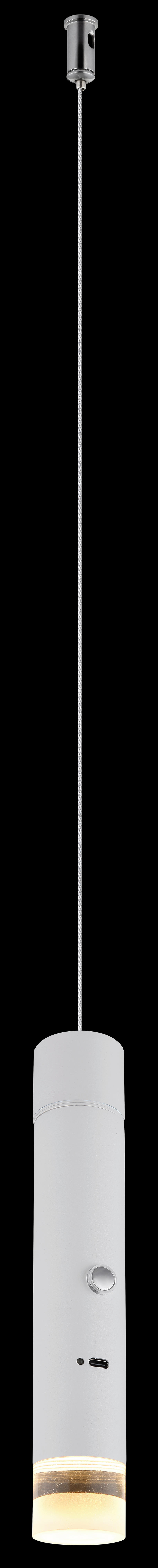GLOBO LED-Hängeleuchte weiß klar Metall Acryl H/D: ca. 120x3,8 cm 1.0 Brennstellen PELO - klar/weiß (3,80/120,00cm) - GLOBO