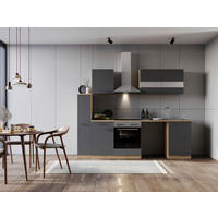 Respekta Küchenblock Merle grau B/H/T: ca. 250x200x60 cm Merle - Eiche/grau (250,00/200,00/60,00cm) - Respekta