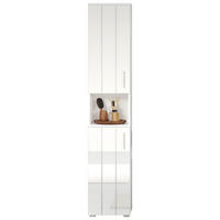 Hochschrank Wons weiß Hochglanz weiß matt B/H/T: ca. 37x192x31 cm Wons - weiß (37,00/192,00/31,00cm) - Trendteam