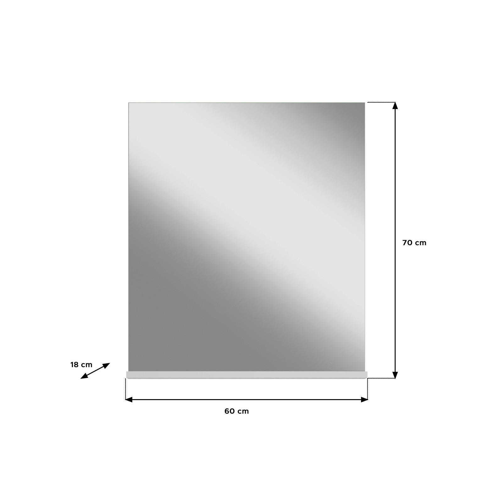 Badspiegel LINA B/H/T: ca. 60x70x18 cm LINA - (60,00/70,00/18,00cm) - xonox.home