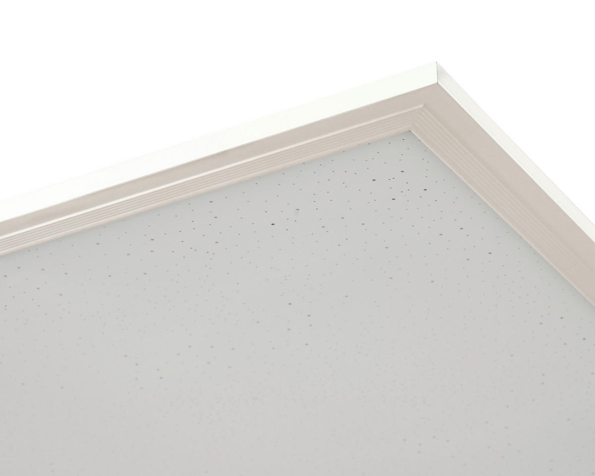 Deckenleuchte weiß Metall Kunststoff B/H/L: ca. 39,5x6,5x39,5 cm LED-Panel_Starry_Plan - weiß (39,50/39,50/6,50cm)