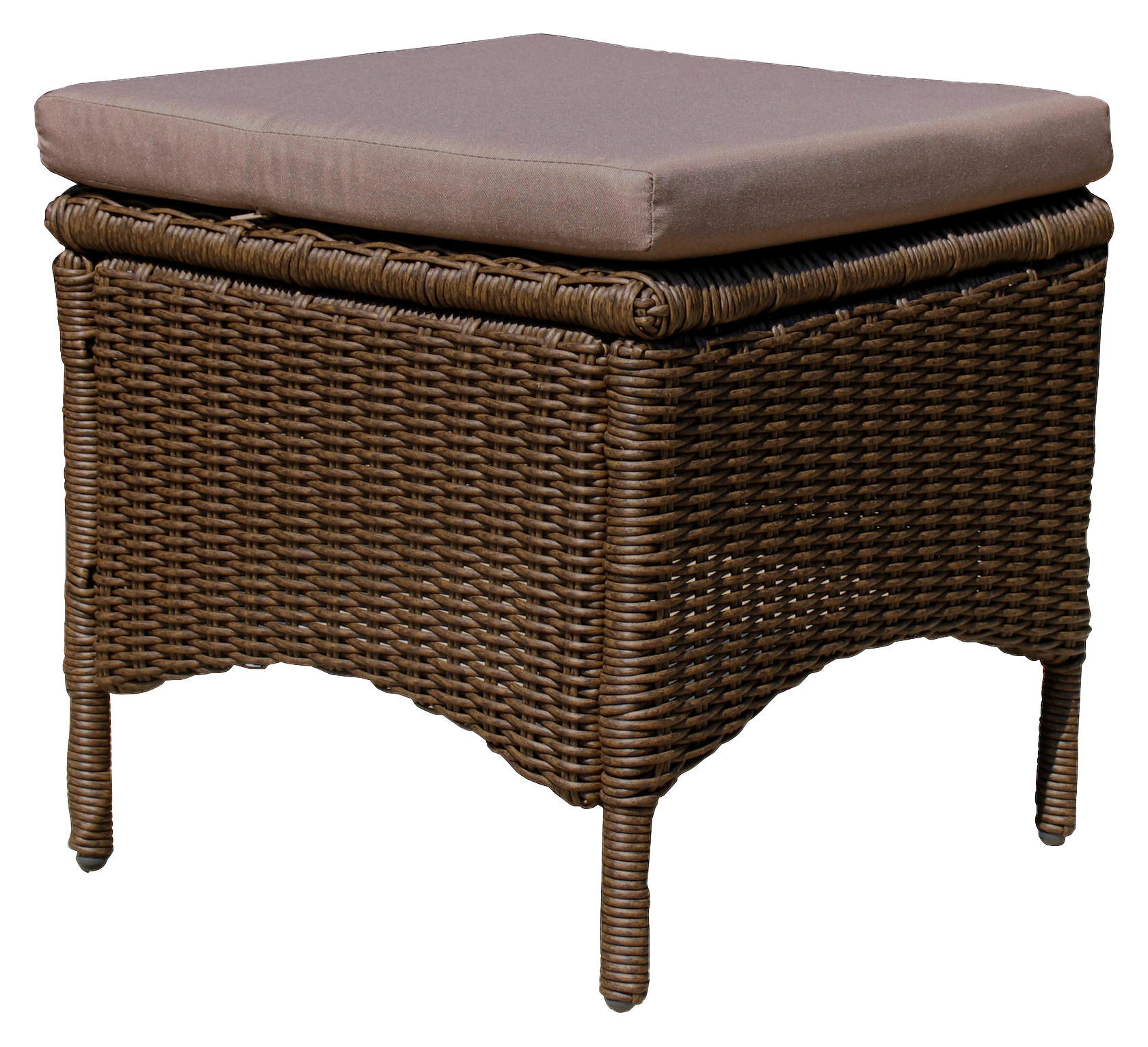 Grasekamp Gartenhocker Lanzarote braun B/H/L: ca. 50x46x50 cm Lanzarote - braun (50,00/50,00/46,00cm) - Grasekamp