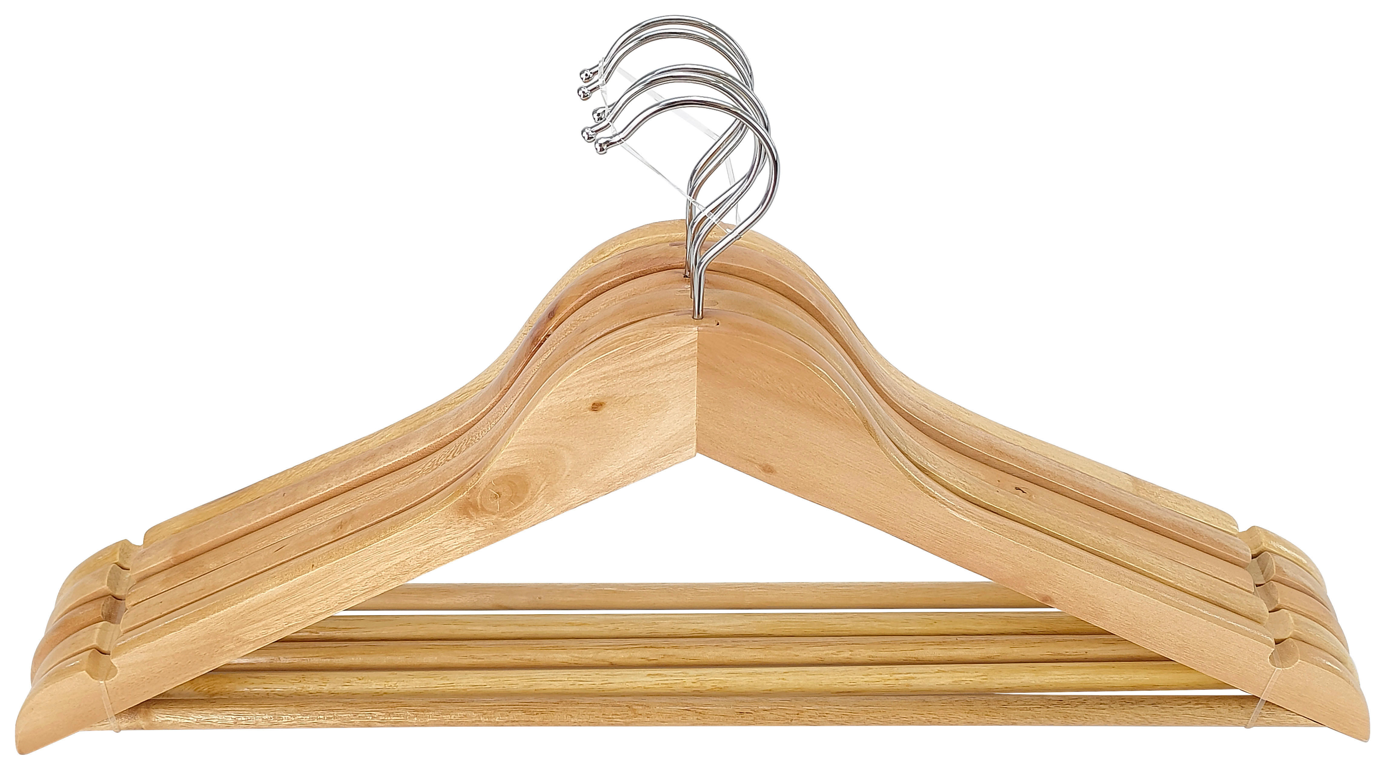 POCOline Kleiderbügel natur Holz Kleiderbügel_5erSet - natur - POCOline