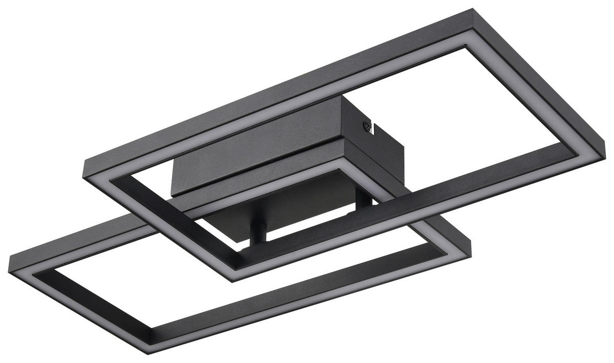 Nolo Deckenleuchte schwarz Kunststoff B/H/L: ca. 28x6x50 cm LED-Deckenleuchte_Lenna - schwarz (50,00/28,00/6,00cm) - Nolo