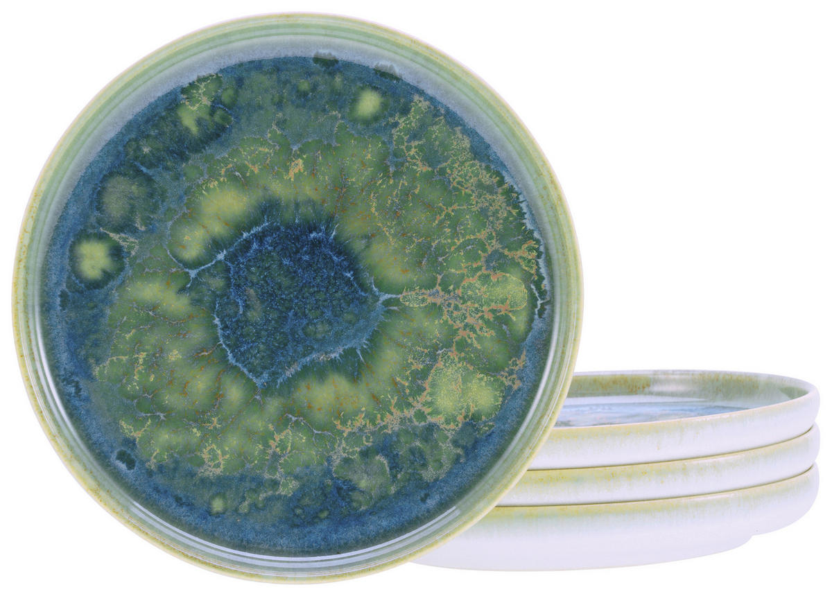 CreaTable Teller Yuki multicolor Steinzeug D: ca. 17,5 cm Yuki - multicolor (17,50cm) - CreaTable