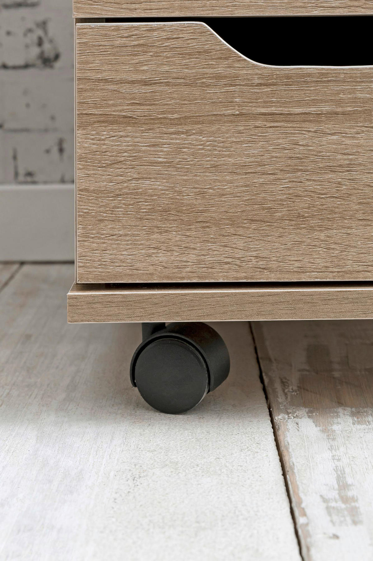 Rollcontainer braun Spanplatte B/H/T: ca. 40x60x40 cm Rollcontainer - braun (40,00/60,00/40,00cm) - Wohnling