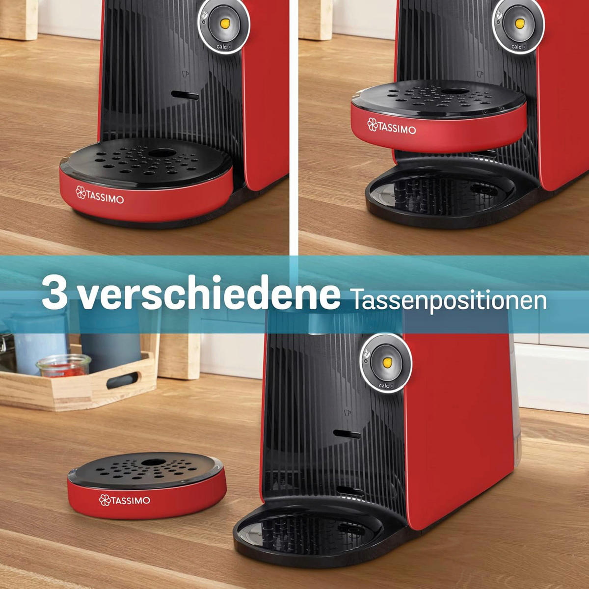 Bosch Kapselmaschine Tassimo Finesse TAS16B3 schwarz Kunststoff B/H/T: ca. 15,7x26,5x36,6 cm Tassimo Finesse - rot/schwarz (15,70/26,50/36,60cm) - Bosch