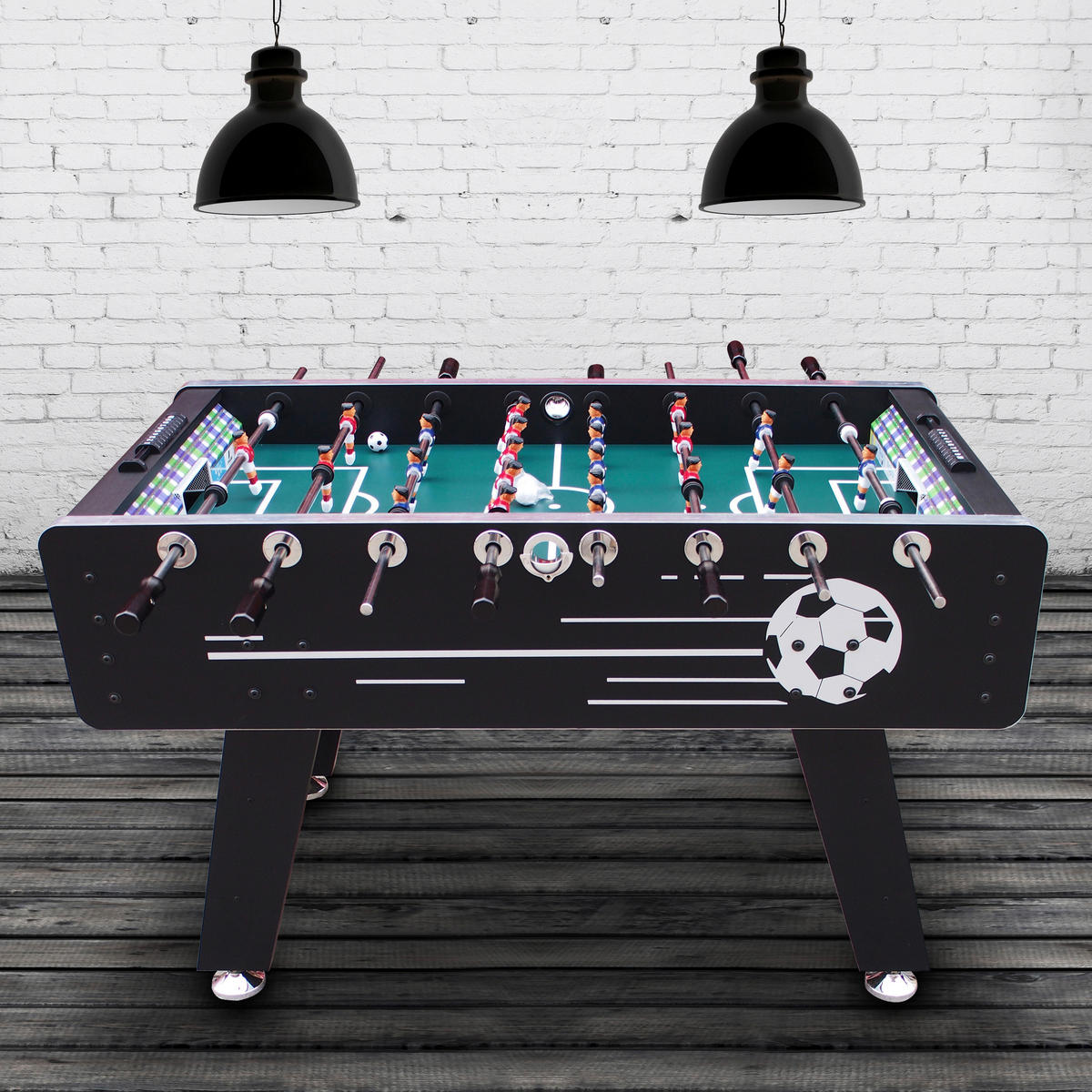 Cougar Kickertisch Arena B/H/L: ca. 75x88x141 cm Arena - schwarz (141,00/75,00/88,00cm) - Cougar