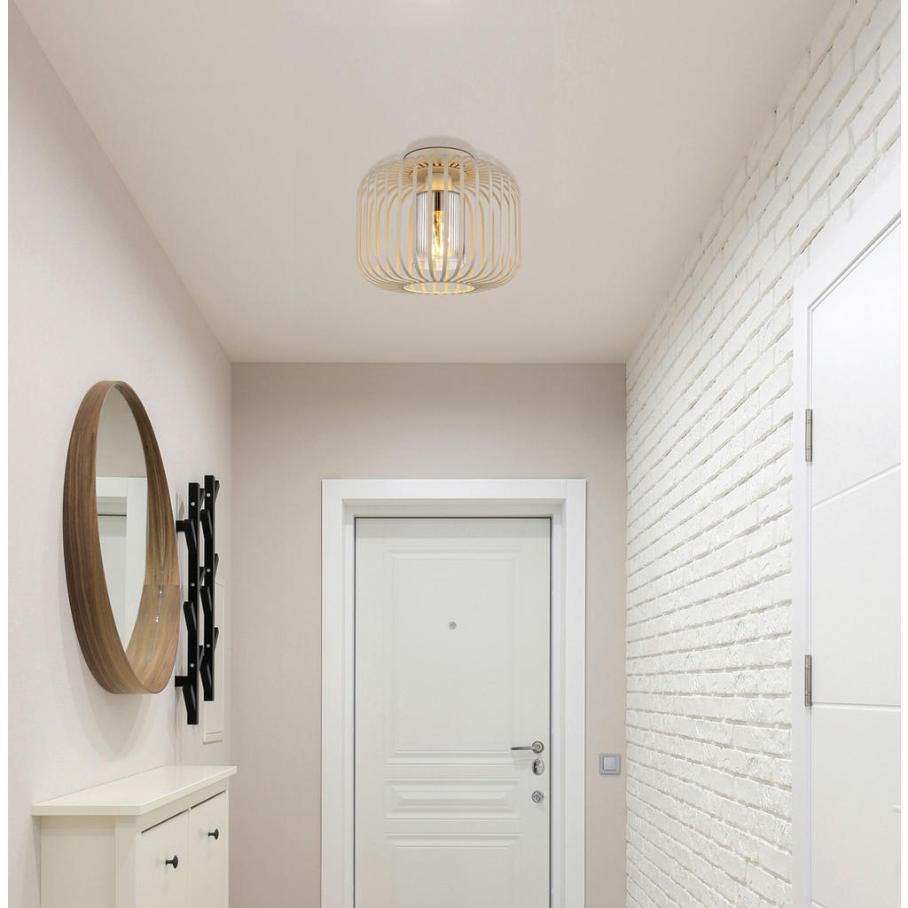 Thumbnail - GLOBO Deckenleuchte sand Metall H/D: ca. 23x28 cm 1 Brennstellen