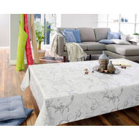 Milano Abwaschbarer Tischbelag Ranke Silbergrau B: ca. 140 cm Ranke - Silbergrau (140,00cm) - Milano
