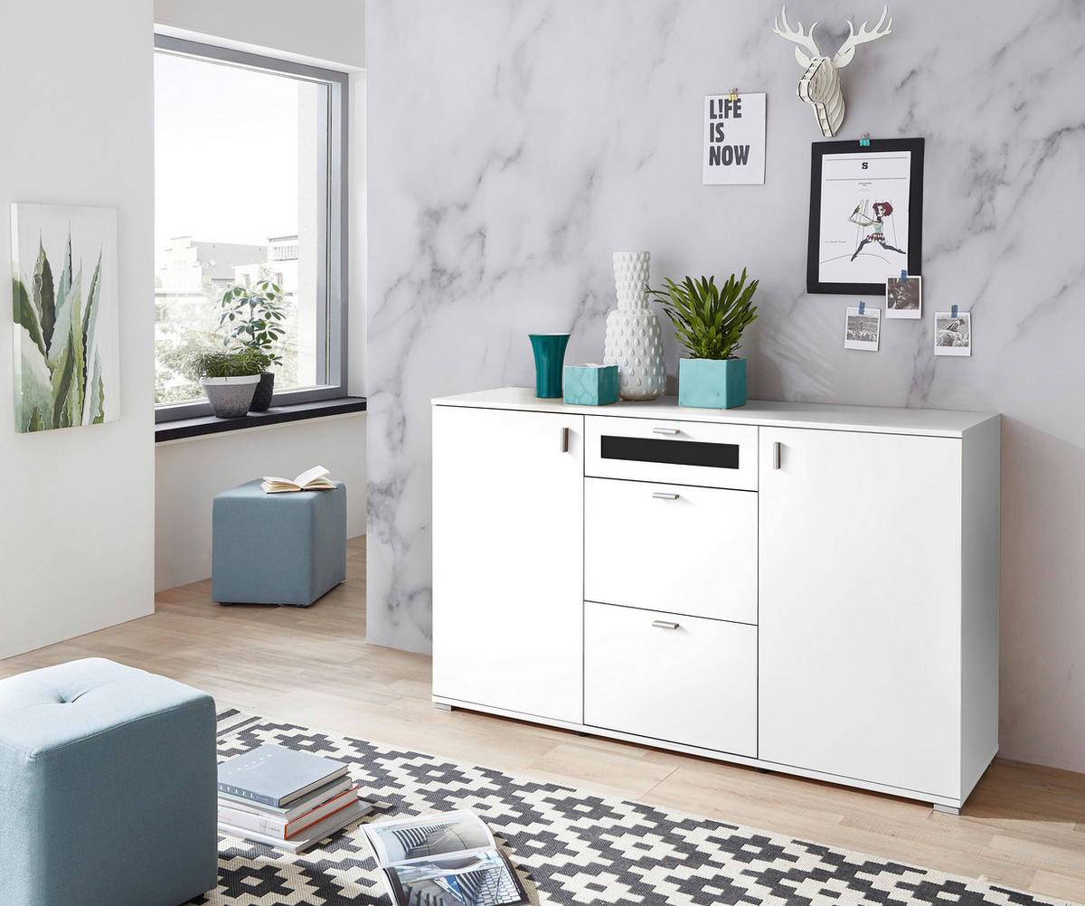 Sideboard Easy weiß B/H/T: ca. 114x86x40 cm Easy - weiß (114,00/86,00/40,00cm)