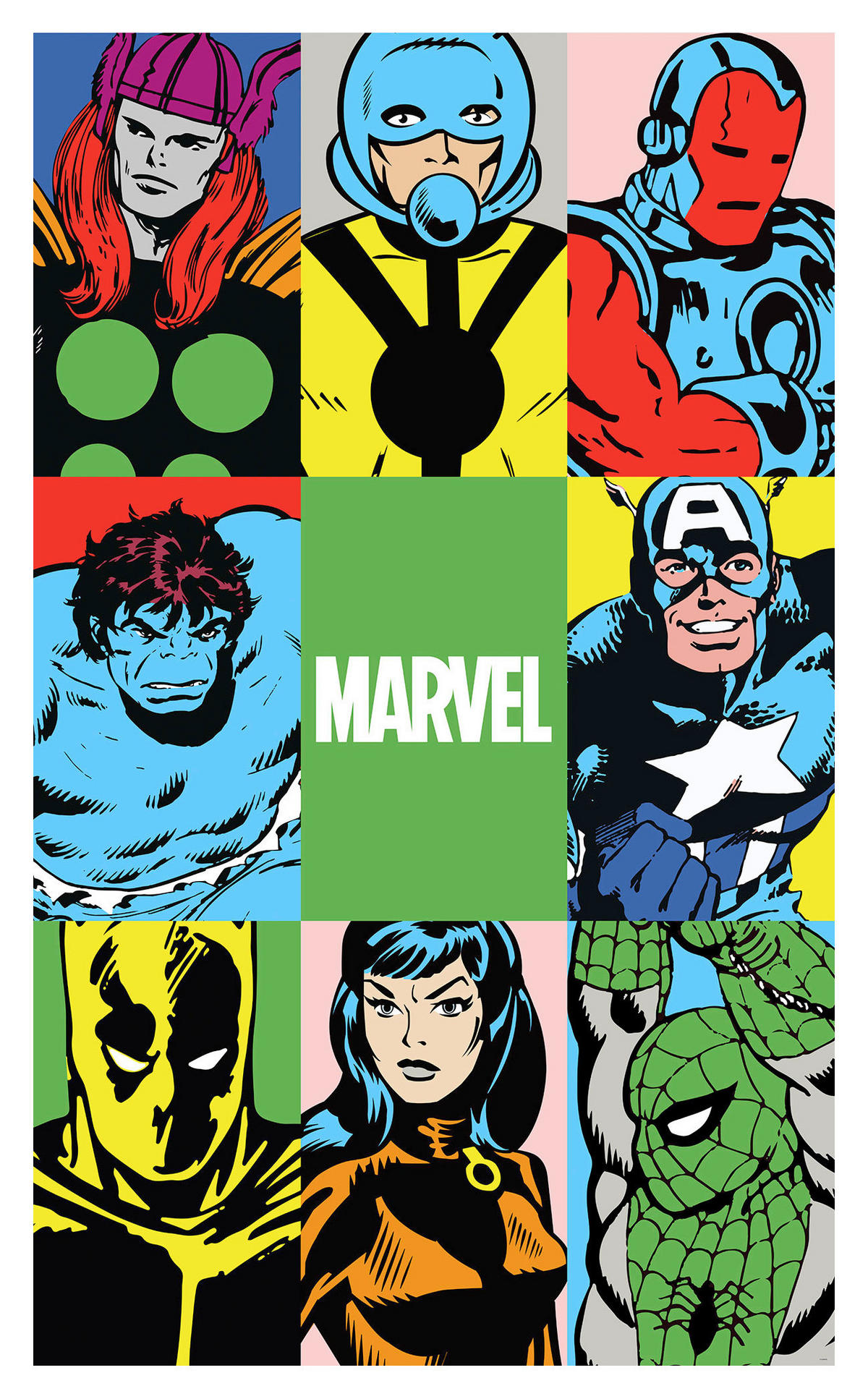Komar Fototapete Marvel PowerUp Team Disney B/L: ca. 150x250 cm Marvel PowerUp Team - (150,00/250,00cm) - Komar
