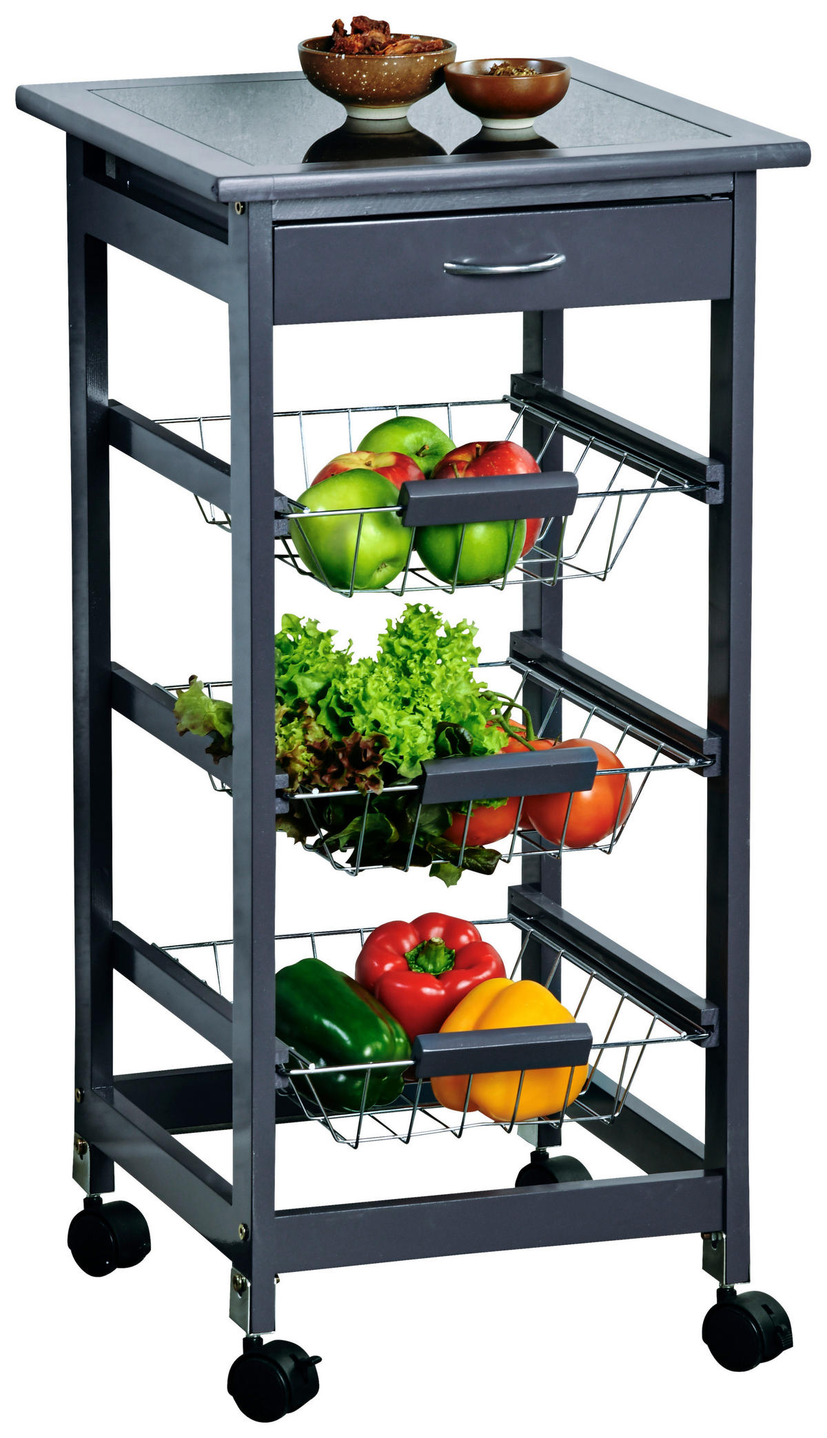 Kesper Küchenwagen grau Glas Küchenwagen_mit_Glasplatte - grau - Kesper