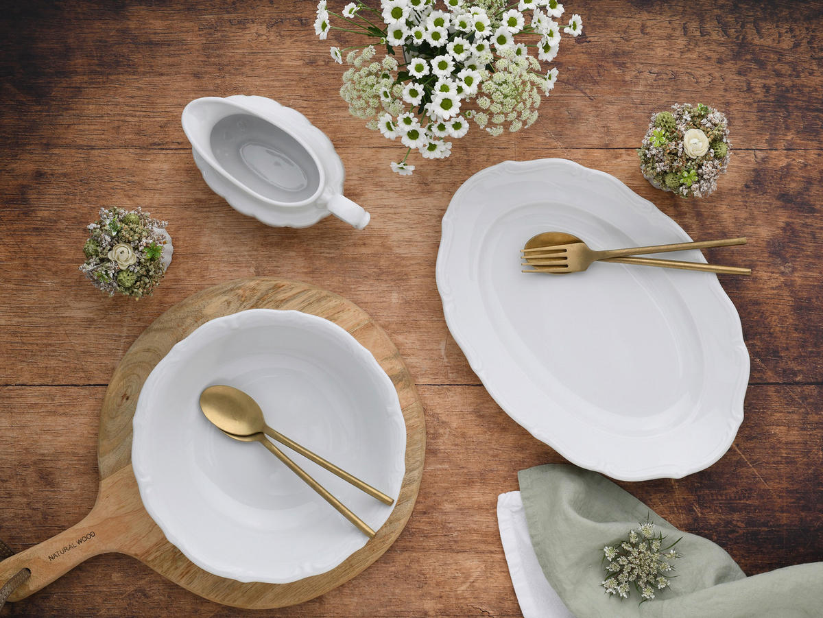 CreaTable Servier-Set Maria Theresia weiß Porzellan Maria Theresia - weiß - CreaTable
