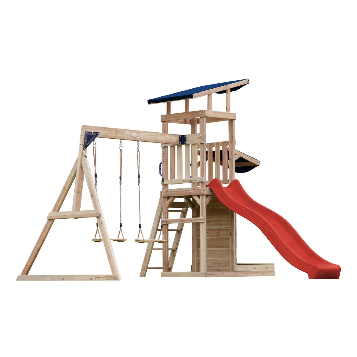 AXI Spielturm Malik rot B/H/L: ca. 345x270x336 cm Malik - braun/rot (336,00/345,00/270,00cm) - AXI
