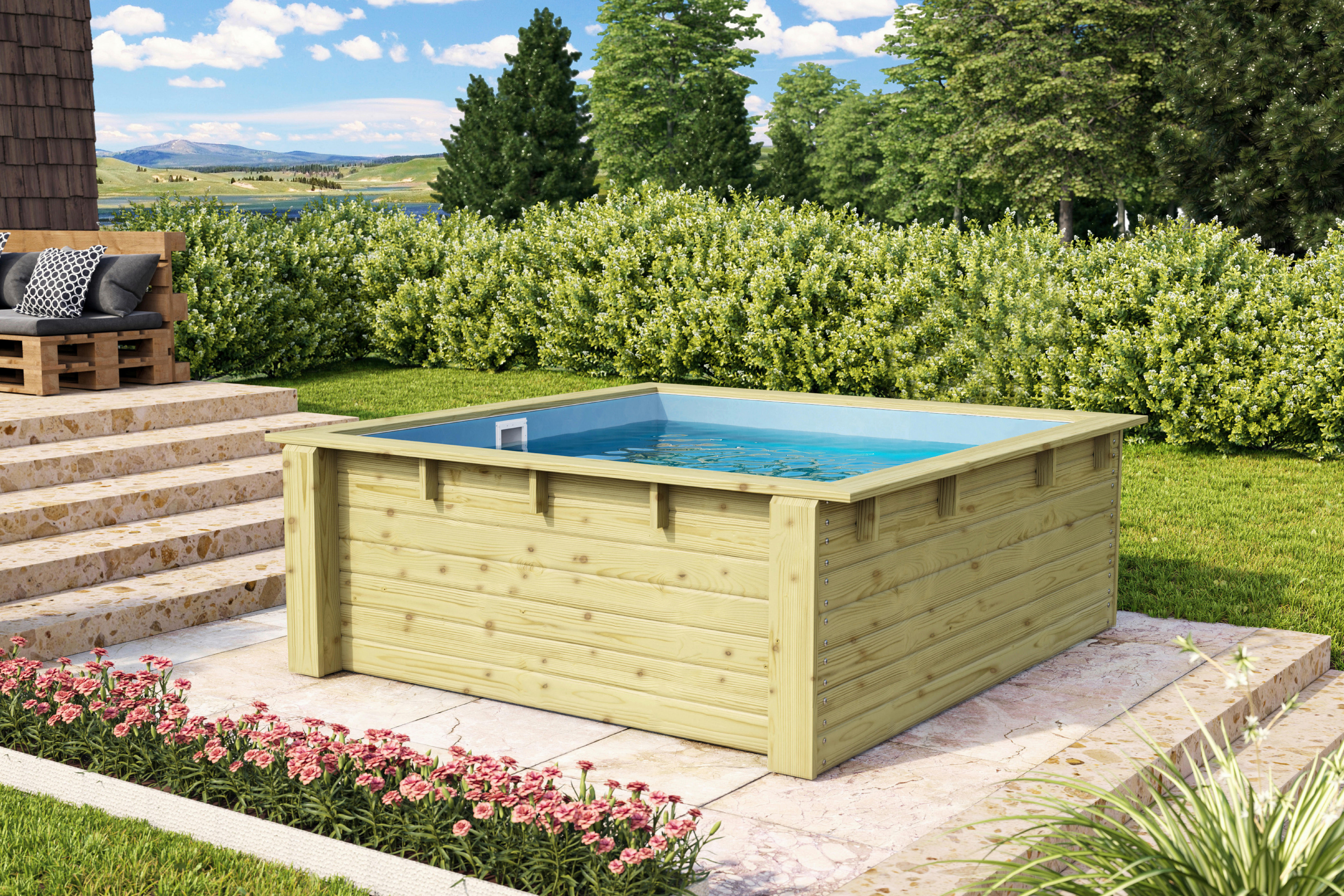 Karibu Pool Skipper B/H/T: ca. 220x78x220 cm Skipper - (220,00/78,00/220,00cm) - Karibu