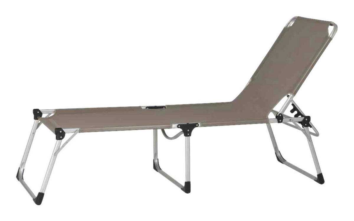 Gardamo Gartenliege ALU-XXL taupe Aluminium ALU-XXL - taupe - Gardamo