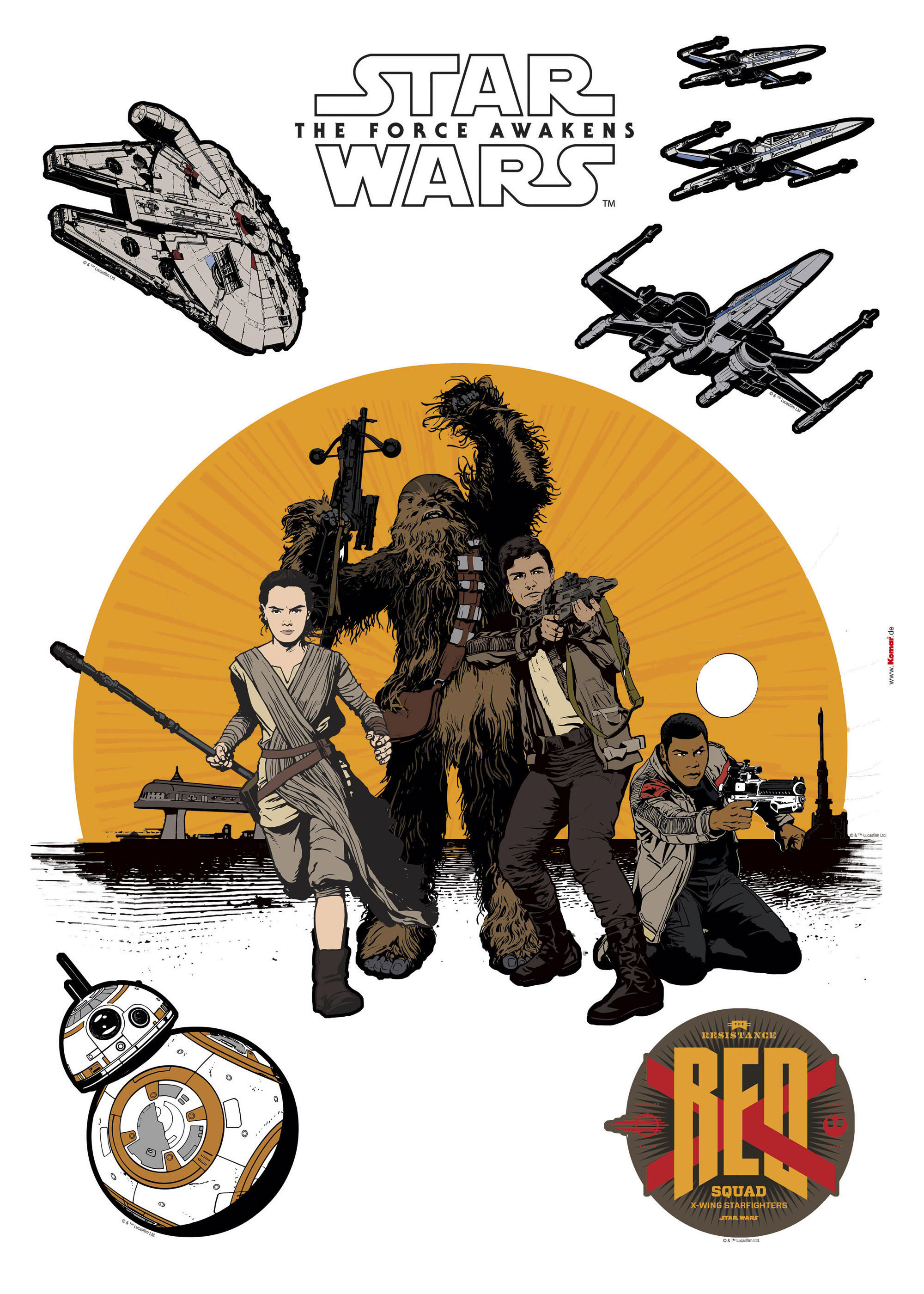 Komar Wandtattoo Star Wars Resistance Star Wars Star Wars Resistance B/L: ca. 50x70 cm