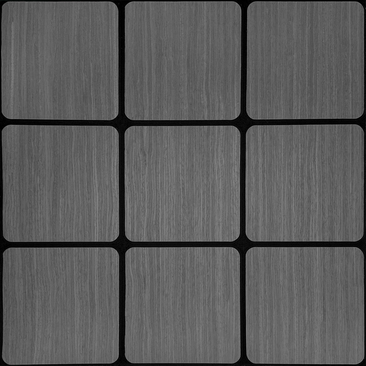 Wandpaneel grau B/H: ca. 64x64 cm Wandpaneel_neutral_Furnier_Quadrat - grau (64,00/64,00cm)