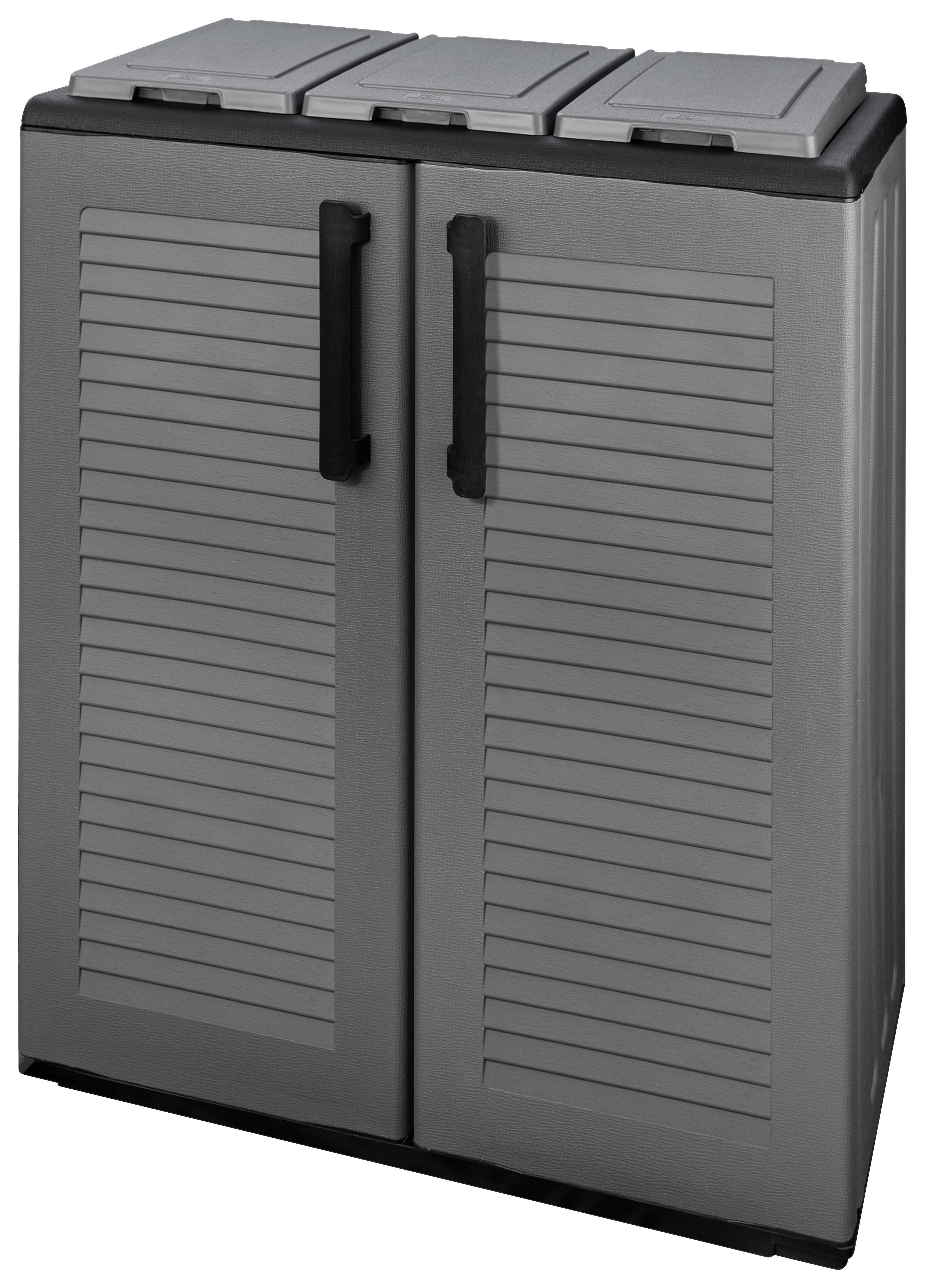 ArtPlast Mülltrennungsschrank Easy grau Kunststoff B/H/T: ca. 68x84x34 cm Easy - grau (68,00/84,00/34,00cm) - ArtPlast