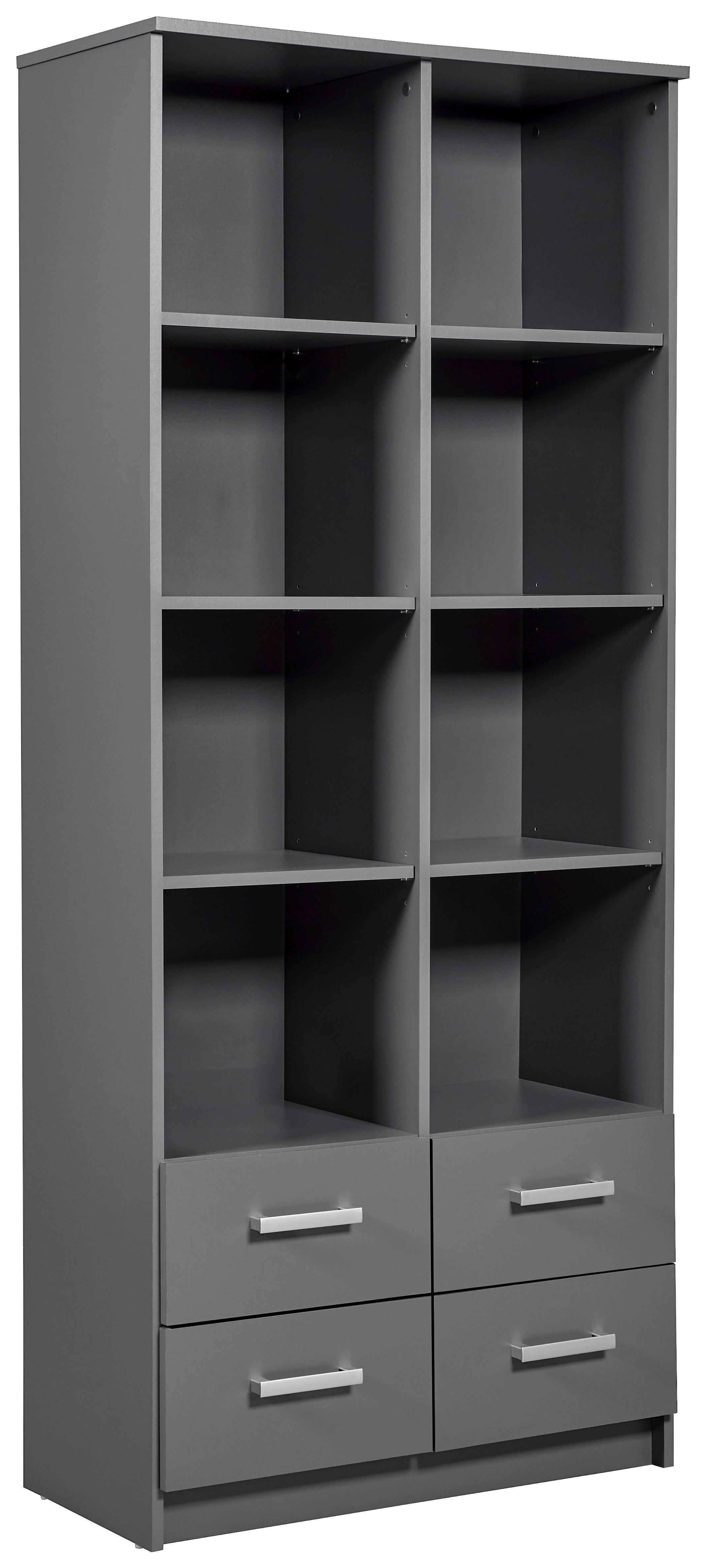 Regal Elenzio Graphit B/H/T: ca. 81,5x191,2x40 cm Elenzio - Graphit (81,50/191,20/40,00cm) - Inter Link