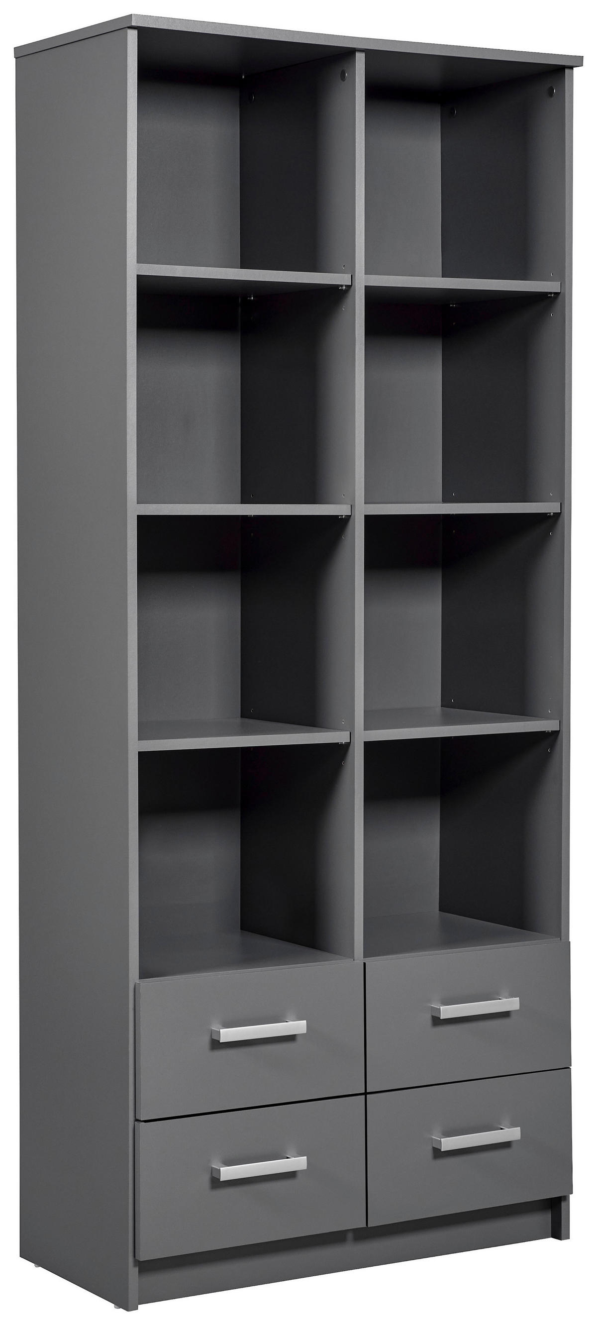 Regal Elenzio Graphit B/H/T: ca. 81,5x191,2x40 cm Elenzio - Graphit (81,50/191,20/40,00cm) - Inter Link