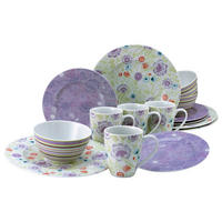 CreaTable Kombiservice ORIENTAL flieder multicolor Porzellan 16 tlg. ORIENTAL flieder - multicolor - CreaTable