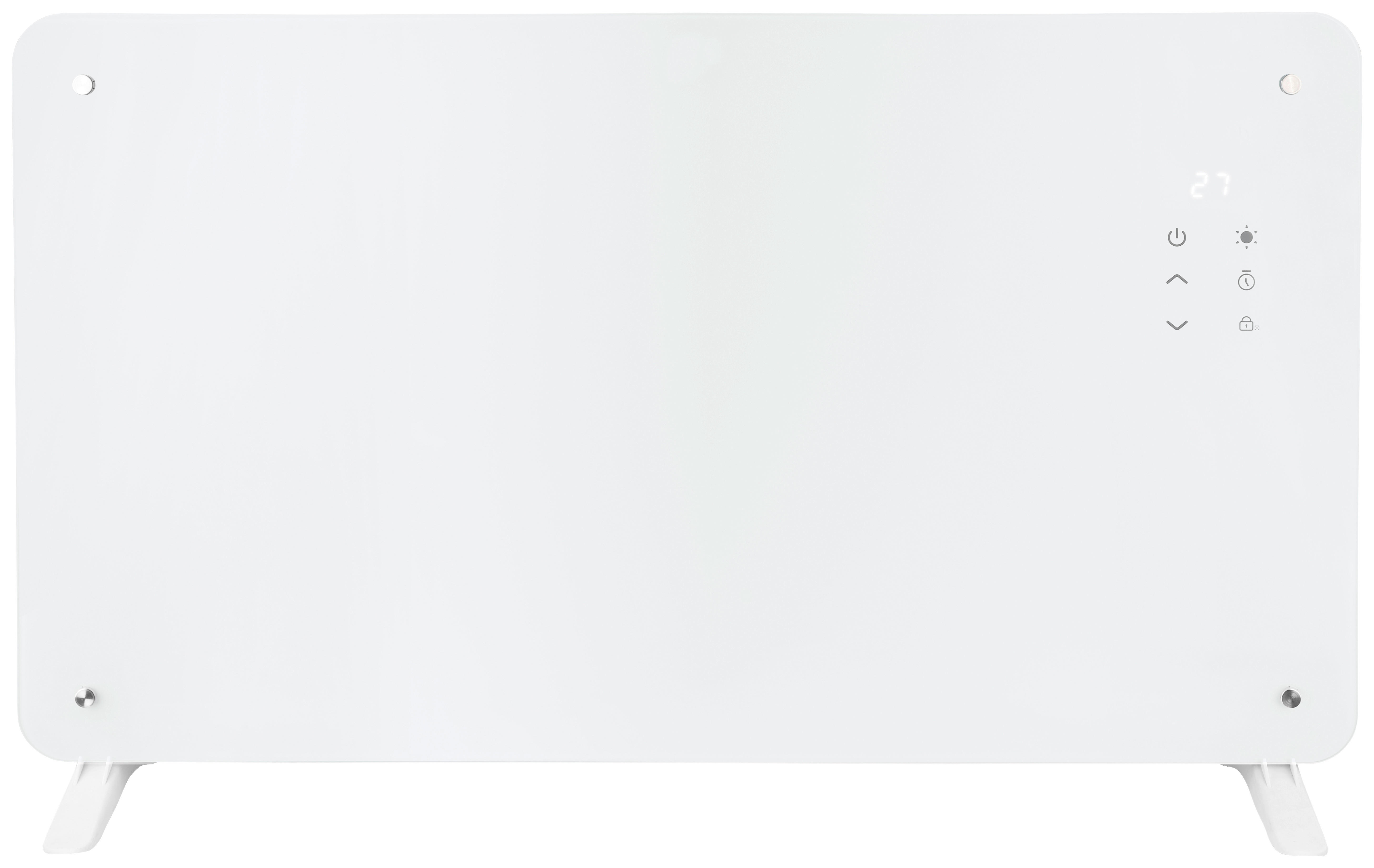 Glasradiator weiß Metall Kunststoff B/H/L: ca. 20x47x76,5 cm ca. 2000 W Glasradiator GR-133080.1 - weiß (76,50/20,00/47,00cm)