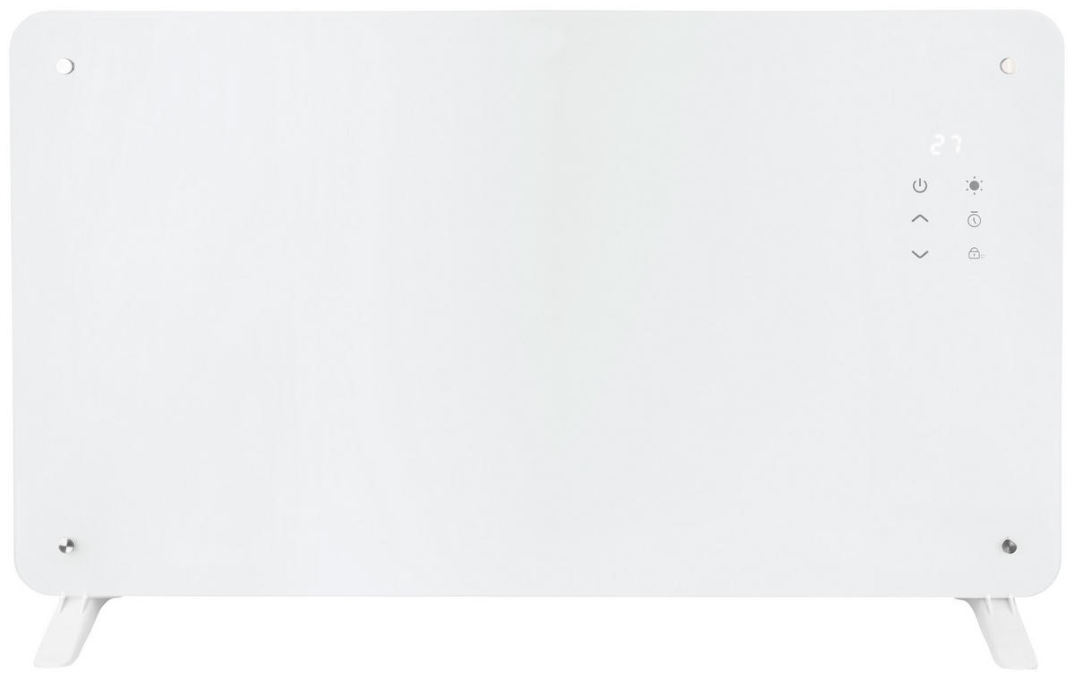 Glasradiator weiß Metall Kunststoff B/H/L: ca. 20x47x76,5 cm ca. 2000 W Glasradiator GR-133080.1 - weiß (76,50/20,00/47,00cm)