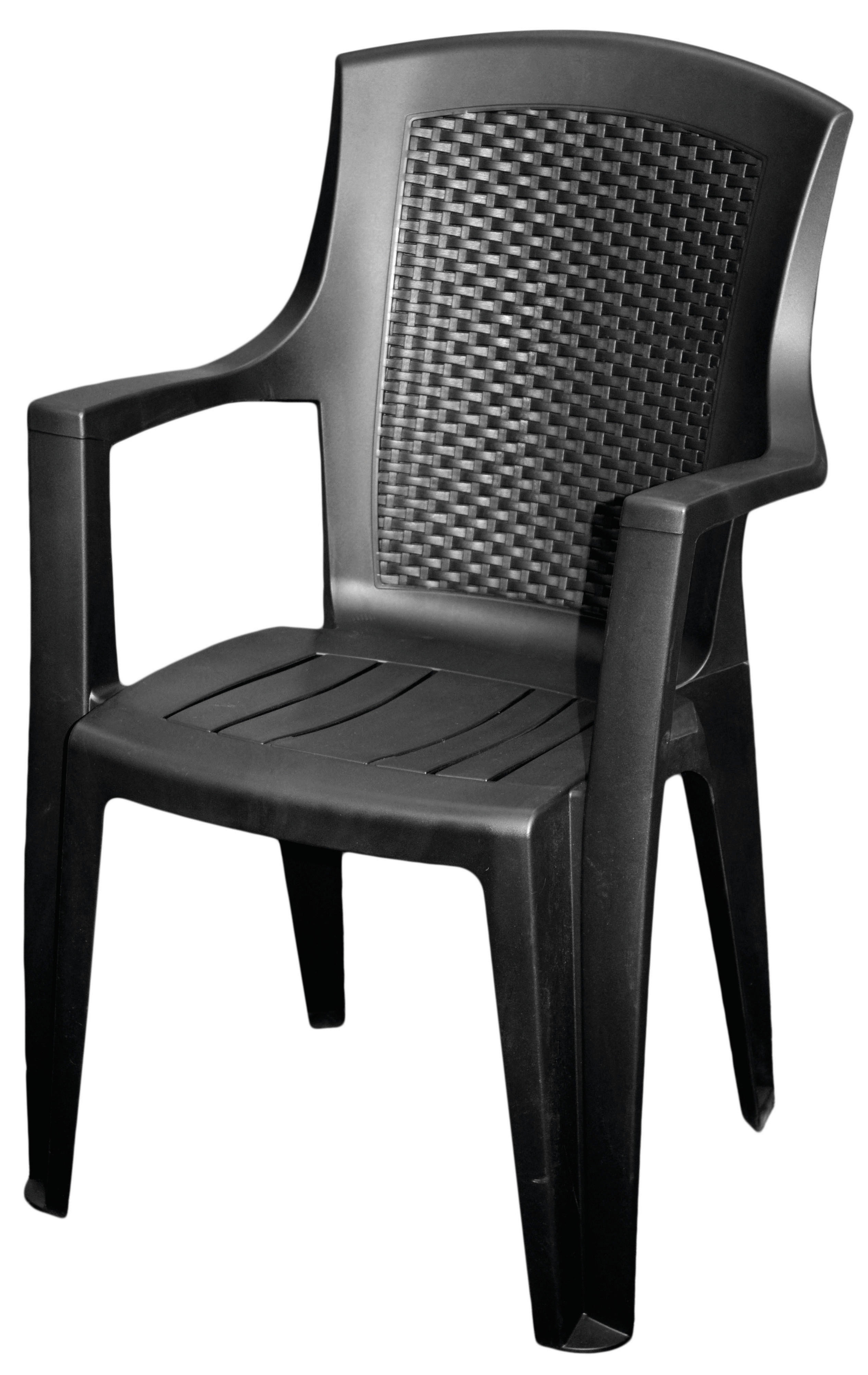 ProGarden Stapelsessel Eden anthrazit Kunststoff B/H/L: ca. 55x91x46 cm Eden - anthrazit (46,00/55,00/91,00cm) - ProGarden