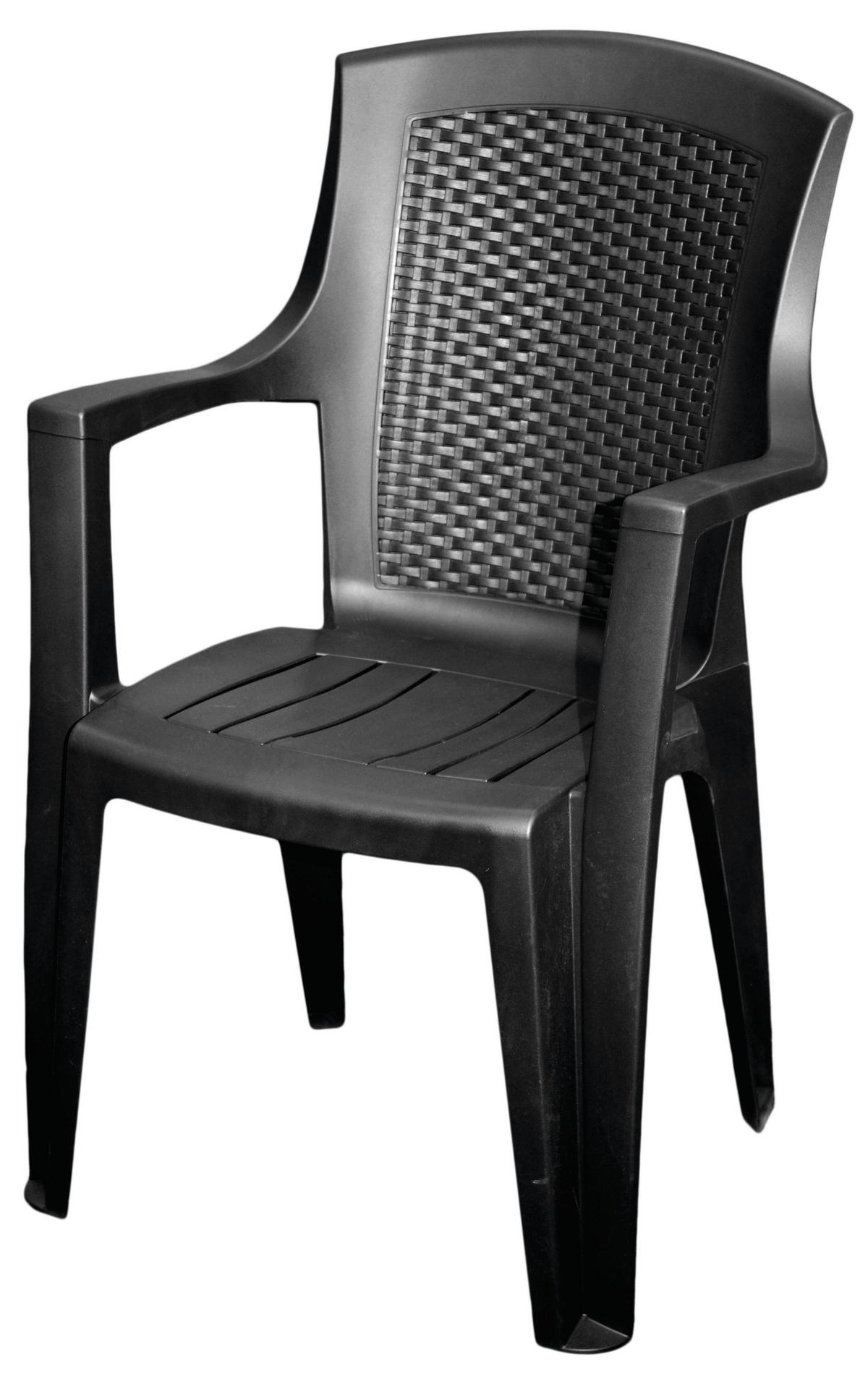 ProGarden Stapelsessel Eden anthrazit Kunststoff B/H/L: ca. 55x91x46 cm Eden - anthrazit (46,00/55,00/91,00cm) - ProGarden
