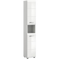 Hochschrank Ice weiß weiß Hochglanz B/H/T: ca. 30x185x30 cm Ice - weiß (30,00/185,00/30,00cm) - xonox.home