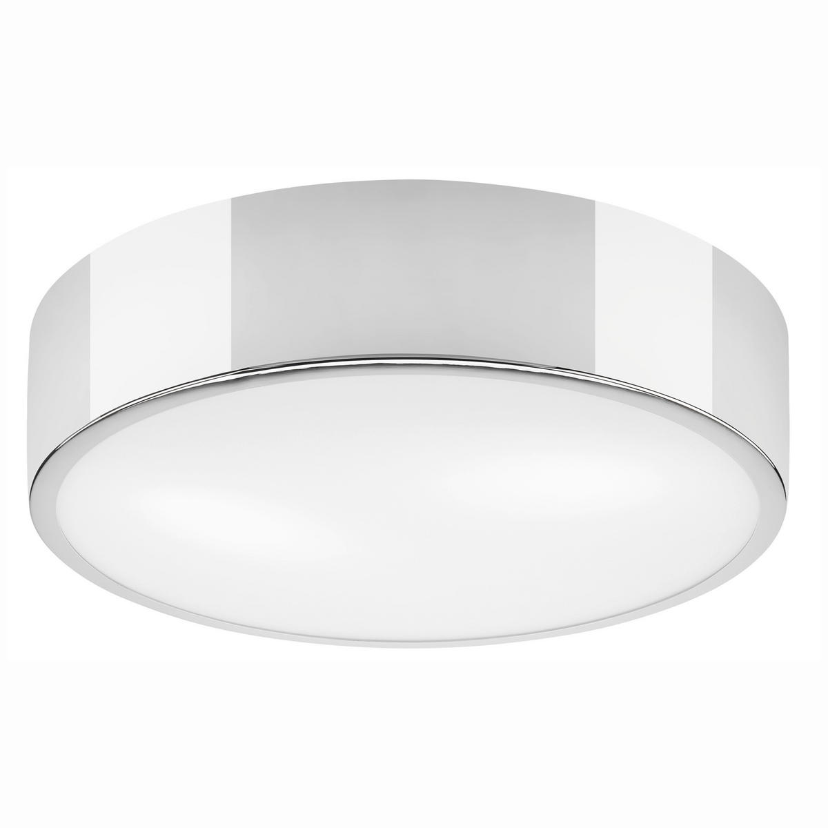 Lamkur Deckenleuchte Chrom Stahl B/H/L: ca. 37x8x37 cm E27 2 Brennstellen DANTE - Chrom (37,00/37,00/8,00cm) - Lamkur