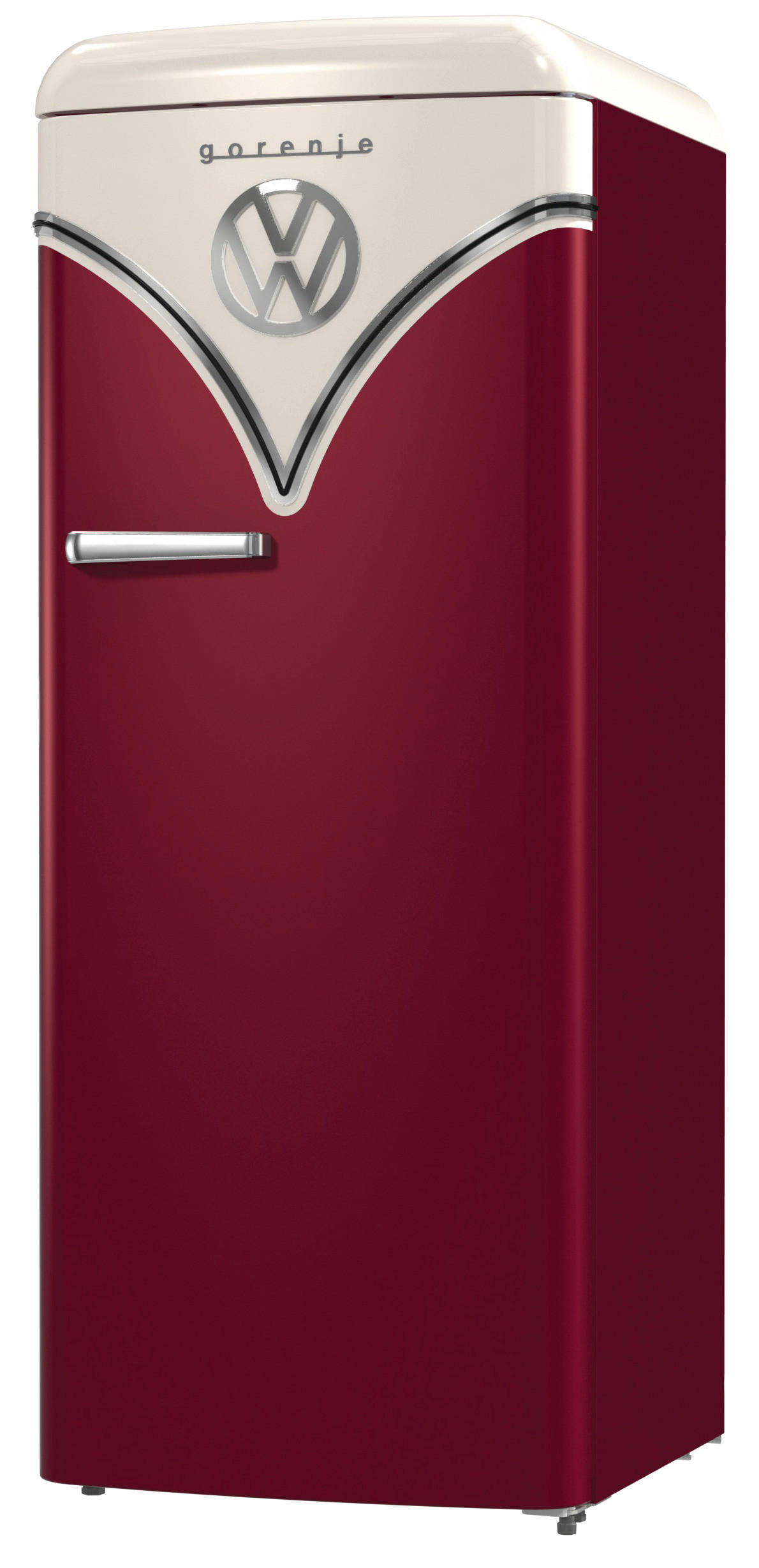 Gorenje VW-Retro-Kühlschrank OBRB615DR rot B/H/L: ca. 59,5x152,5x66,1 cm Kühlschrank_VW-Retro OBRB615DR - rot (66,10/59,50/152,50cm) - Gorenje