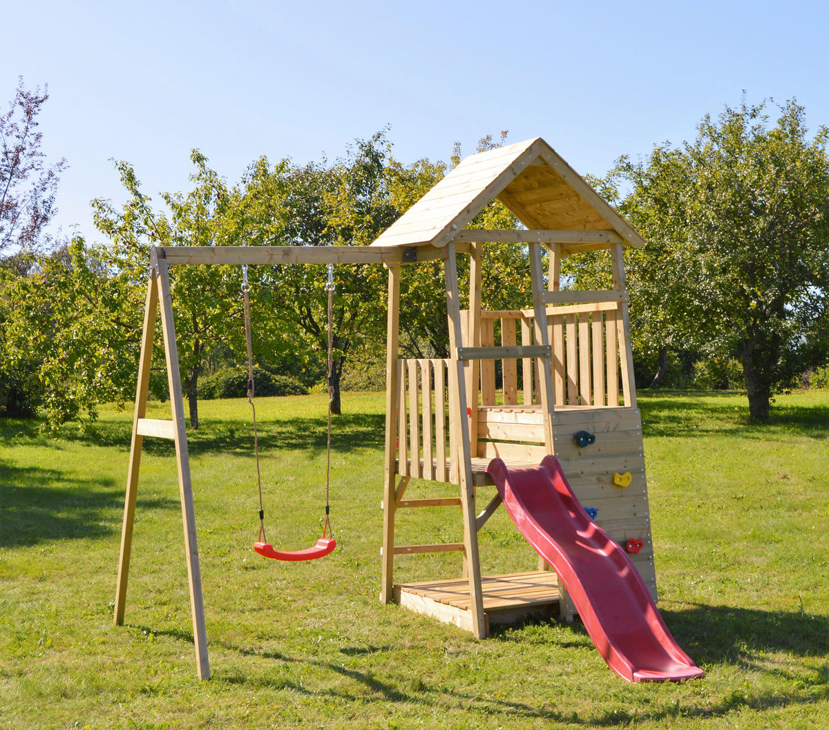 Wendi Toys Stelzenspielhaus Panda natur B/H/L: ca. 270x270x290 cm Panda - natur (290,00/270,00/270,00cm) - Wendi Toys