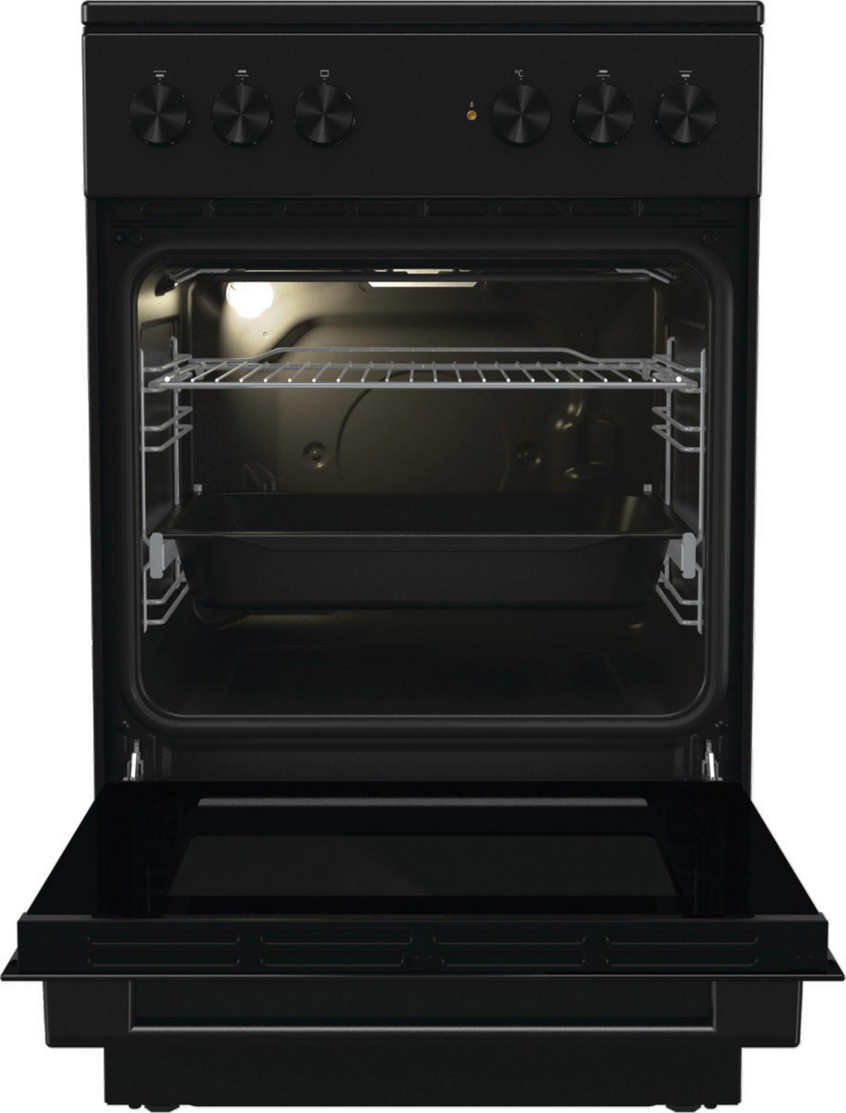 Gorenje Stand-Elektroherd GEC5A20BG schwarz B/H/T: ca. 50x85x59 cm Stand-Elektroherd GEC5A20BG - schwarz (50,00/85,00/59,00cm) - Gorenje