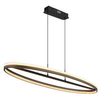 GLOBO LED-Pendelleuchte dunkelblau schwarz Metall Aluminium B/H/L: ca. 29x150x101 cm 1.0 Brennstellen DELLA - schwarz/dunkelblau (101,00/29,00/150,00cm) - GLOBO