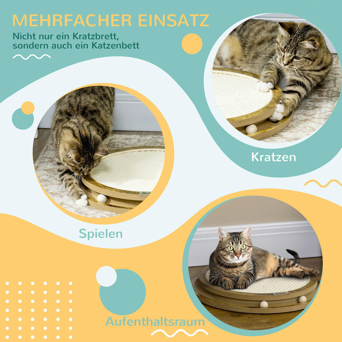 PawHut Tier-Zubehör Kratzbrett - PawHut