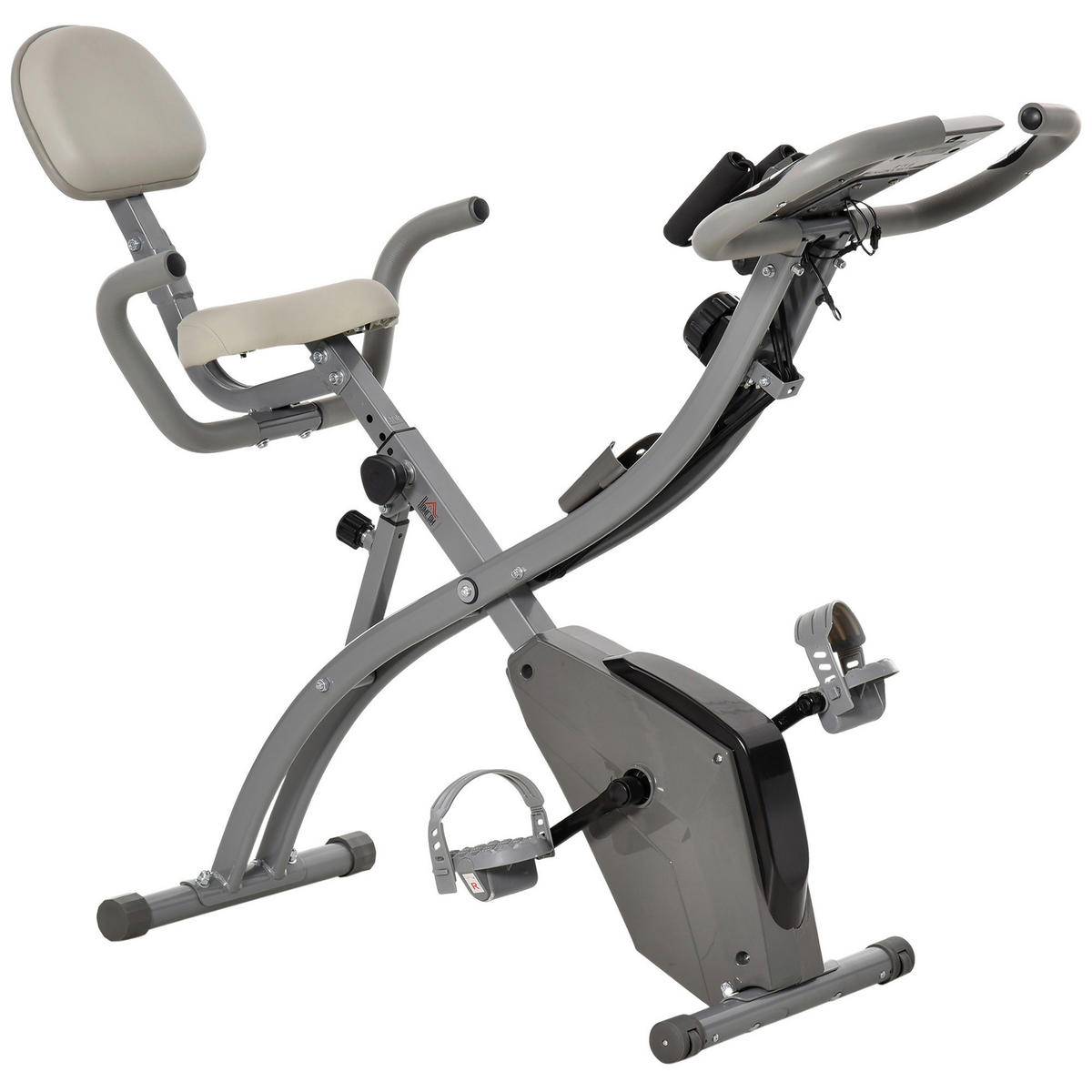 HOMCOM Fahrradtrainer grau Kunststoff B/H/L: ca. 51x115x97 cm Fahrradtrainer - grau (97,00/51,00/115,00cm) - HOMCOM