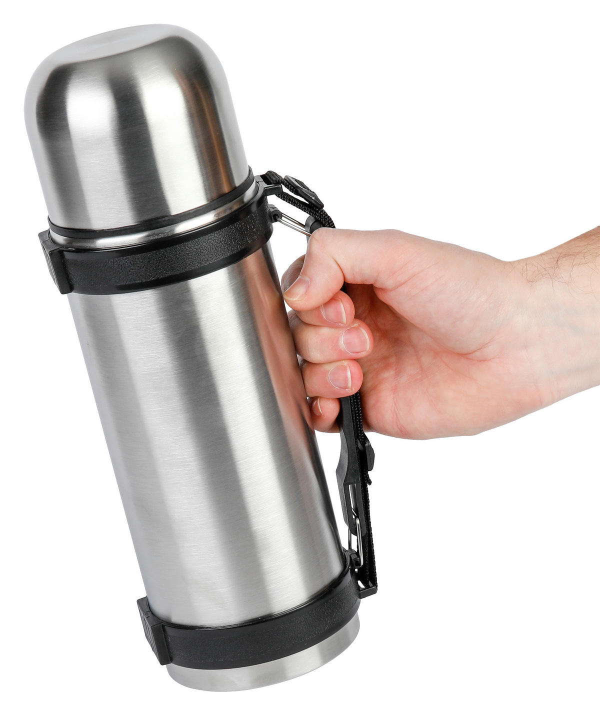 Axentia Isolierflasche silber Edelstahl B/H/L: ca. 9,4x30x9,4 cm Isolierflasche_Edelstahl - silber (9,40/9,40/30,00cm) - Axentia