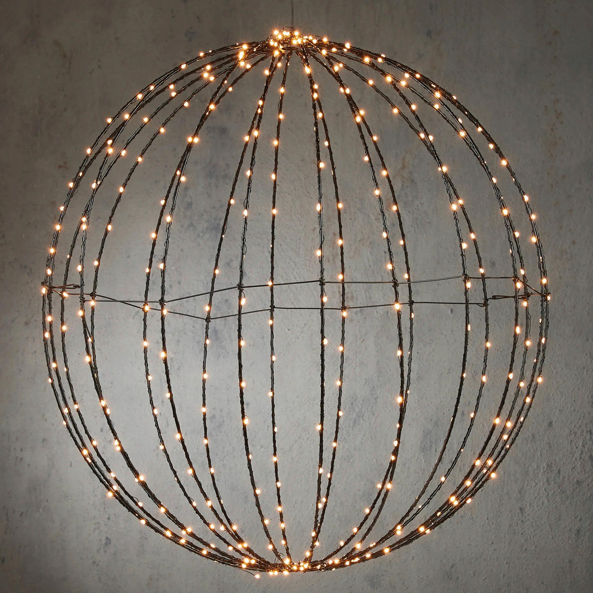 Giftsome LED-Dekoleuchte schwarz Kunststoff D: ca. 60 cm LED-Kugel - schwarz (60,00cm) - Giftsome
