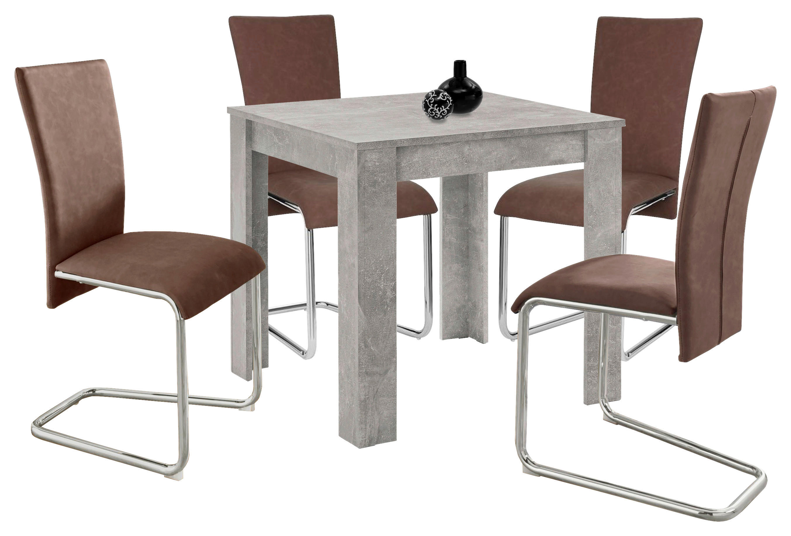 Tisch NEPAL Beton Optik B/H/T: ca. 80x75x80 cm NEPAL - Beton (80,00/75,00/80,00cm) - byLIVING
