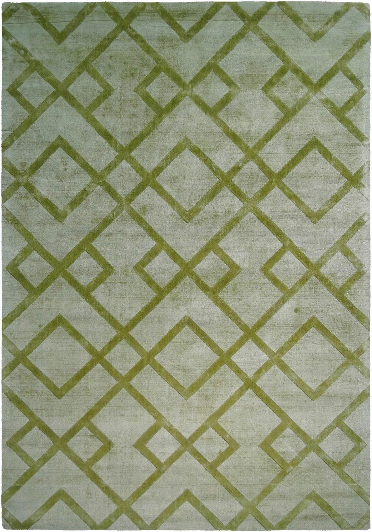 Kayoom Kurzflorteppich Luxury 310 elegant grün B/H/L: ca. 80x0,8x150 cm Luxury 310 - elegant grün (150,00/80,00/0,80cm) - Kayoom