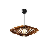 Opviq Pendelleuchte nussbaum MDF B/H/L: ca. 47x55x47 cm E27 1 Brennstellen Pendelleuchte_171 - nussbaum (47,00/47,00/55,00cm) - Opviq