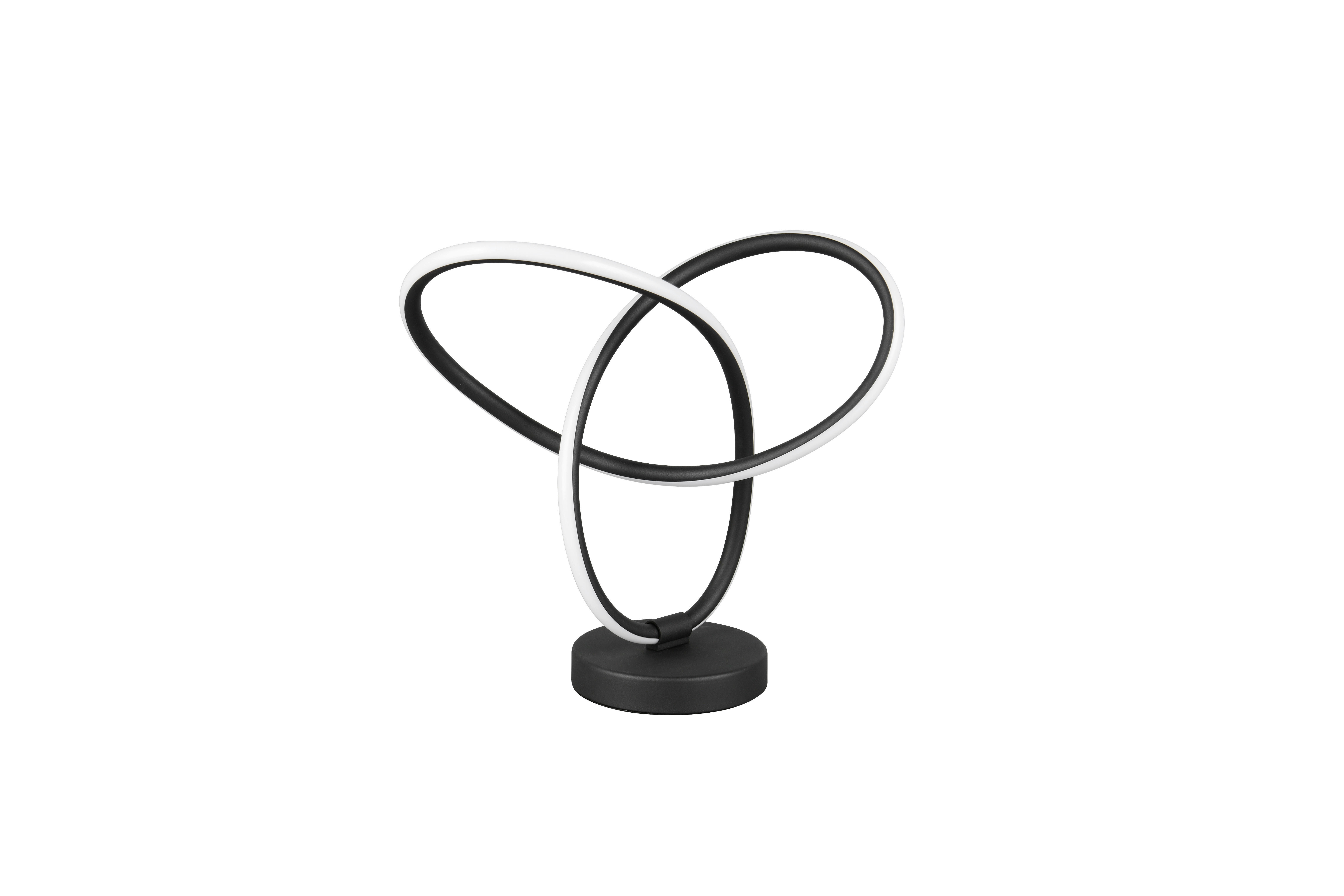 Reality Leuchten LED-Tischleuchte schwarz Metall B/H/L: ca. 28x12x28 cm LED-Tischleuchte_Lando - schwarz (28,00/28,00/12,00cm) - Reality Leuchten
