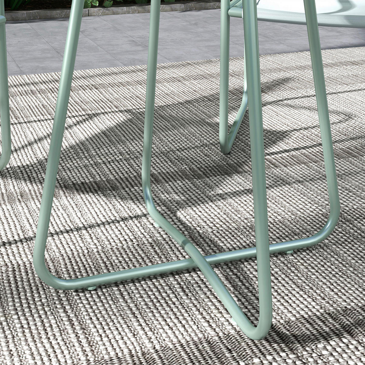 Outsunny Sitzgruppe grün Mesh B/H/L: ca. 57x63x82 cm Gartenmöbel-Set - grün (82,00/57,00/63,00cm) - Outsunny